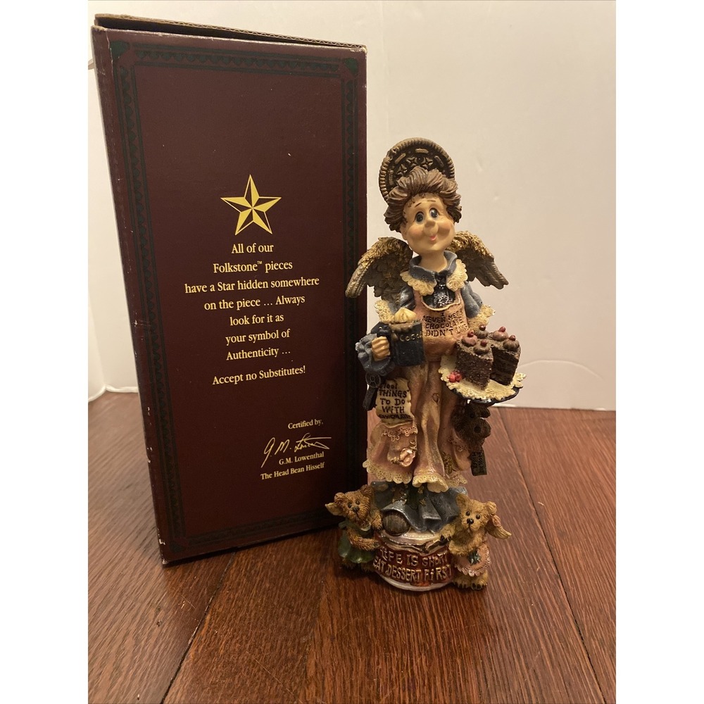 Boyds Bears and Friends Figurine Chocolate Angel Auntie Cocoa M. Maximus - W/Box